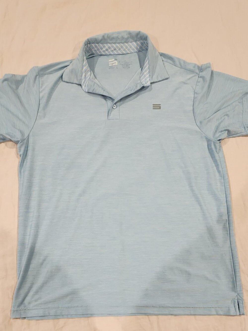 Three Sixty Six Golf Shirt Blue Men's Large - Dry Fit Short-Sleeve Polo